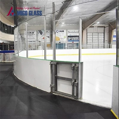 Laminert glass for hockeybaner